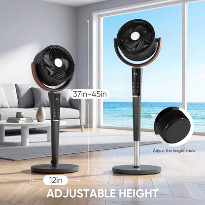 Bedroom floor fan, 20-decibel DC air circulator fan