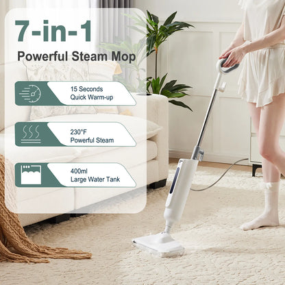 Portable floor cleaner, suitable for hardwood/tile/laminate/carpet floors