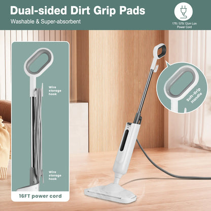 Portable floor cleaner, suitable for hardwood/tile/laminate/carpet floors