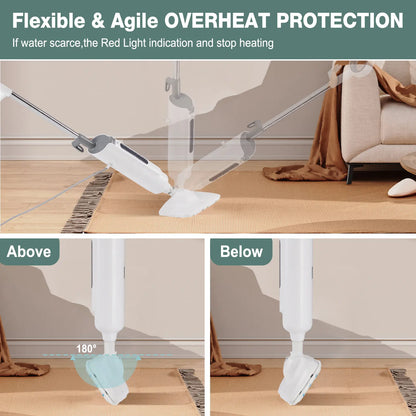Portable floor cleaner, suitable for hardwood/tile/laminate/carpet floors