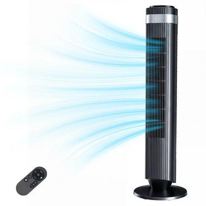 Tower fan for bedrooms, 28dB silent floor fan, suitable for home and office use.