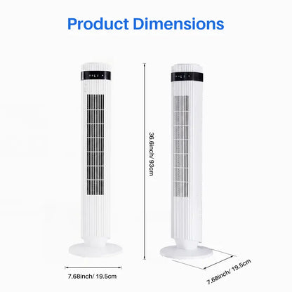 Tower fan for bedrooms, 28dB silent floor fan, suitable for home and office use.