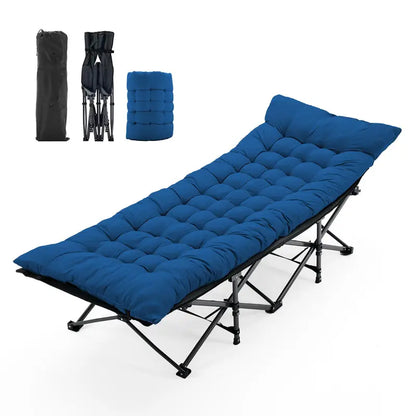 Adult camping bed, 6-position adjustable folding camping bed
