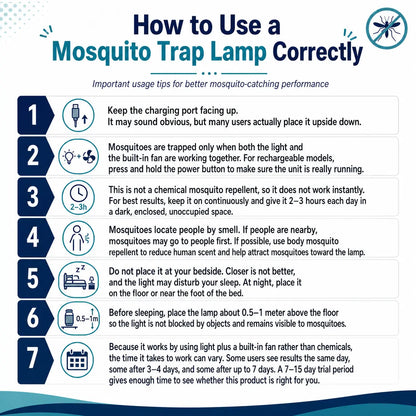 Indoor insect killer with light and suction cup, suitable for home use.